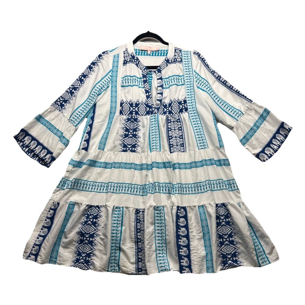 Valerie Khalfon Basha Dress Paris Boho Summer Dress SZ 38/US 4-6